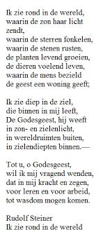 Rudolf Steiner Spreuk Vrije School Woorden Verzen Waldorf Onderwijs