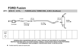 Walker Ford Fusion 2015 Replacement Exhaust Kit