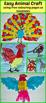 Cut out each shape and glue it inside the sqaure. Animal Craft Craziness Ofamily Learning Together