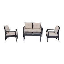 Outsunny 4piece Outdoor Rattan Wicker Loveseat And Chair Set Read More Reviews Of The Product By V Furniture Loveseat Patio Loveseat Teak Outdoor Furniture