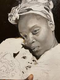 What do you think of my first black and white oil painting?