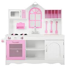 costzon play kitchen set, wooden chef's