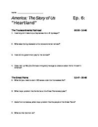 Задания и упражнения по теме the usa. America The Story Of Us Episode 6 Heartland Viewing Guide Tpt