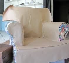Armchair And Ottoman Slipcover Tutorial Including How To Make A Pattern Housse Pour Fauteuil Agencement Du Mobilier Housses