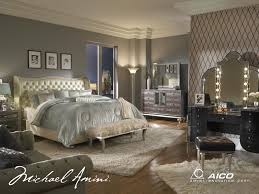 Aico Hollywood Swank 4pc Upholstered Platform Bedroom Set In Creamy Pearl Habitaciones De Lujo Conjuntos De Dormitorio Y Dormitorios