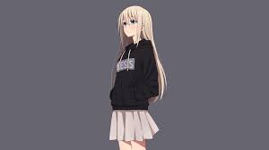 Anime girls with long blonde hair and blue eyes. 5092209 3840x2160 Blonde Girl Long Hair Anime Blue Eyes Wallpaper Jpg Cool Wallpapers For Me