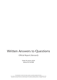 Written Answers to Questions