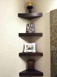 Below, a large cabinet conceals extra belongings. Wooden Corner Shelves Ideas On Foter