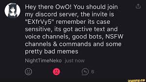 Memes, music, discussions, fun online so if you are creative, good at managing, good at inviting people, or just a good staff person, please join and help. Nsfw Memes Discord Server Knockin Jokes