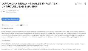 Cara menghitung gpa smk 2020. 5 Lowongan Kerja Pt Kalbe Farma Tbk Terbaru 2020 Kimia Farma Job Fair Lowongan Kerja 2020 Lulusan Smk Lulusan Sma Smp