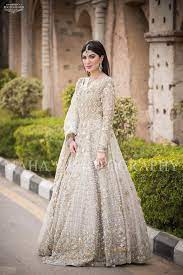 Heavy Beaded White Pakistani Gown Pakistani Formal Dresses Pakistani Wedding Dresses Pakistani Gowns