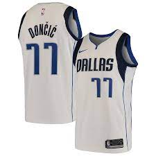 While it's not unusual for an nba player to be sporting a jersey with a unique message on it this season (other teams have messages like black lives matter. Men S Dallas Mavericks Luka Doncic Nike White Swingman Jersey Association Edition