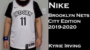 Nets guard kyrie irving grew up as a fan of the team in new jersey. Nike Brooklyn Nets City Edition Kyrie Irving Swingman Youtube