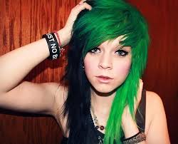 Black hair is the darkest and most common of all human hair colors globally, due to larger populations with this dominant trait. Green And Black Hair Green Hair Medium Hair Styles Cute Hair Colors