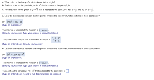Solved A What Point On The Line Y 3x 6 Is Closest To The Chegg Com