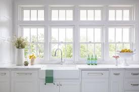 Farmhouse Kitchen Sink Under Windows Design Ideas