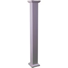 Aluminum porch columns aluminum column covers aluminum columns wrap aluminum support base plates aluminum wrapped column craftsman fluted aluminum columns. 8 W X 8 H Square Fluted Aluminum Column White No Painting