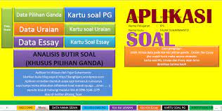 Aplikasi Membuat Soal Kisi Kisi Kartu Soal Matematika Kelas 5 Microsoft Excel Aplikasi