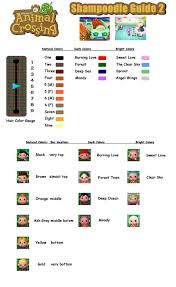 Shampoodle Guide Hair Color Animal Crossing Hair Animal