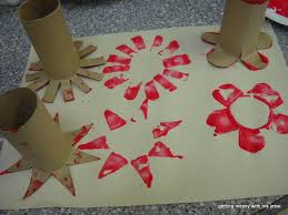 Today we made a toilet paper roll flower stamp! 150 Homemade Toilet Paper Roll Crafts Hative