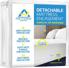 Abit Comfort Mattress Cover Deep Size Mattress Encasement Detachable Top Waterproof Bed Bug Protector H Mattress Protector Mattress Encasement Comfort Mattress