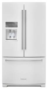 Maybe you would like to learn more about one of these? Krff507hwh Kitchenaid 26 8 Cu Ft 36 Inch Width Standard Depth French Door Refrigerator With Exterior Ice And Water White White Manuel Joseph Appliance Center