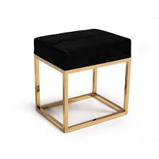 Je hebt zojuist iets toegevoegd aan je winkelmandje. Modrest Downey Modern Black Velvet Gold Stool Ottoman On Sale Overstock 26436625