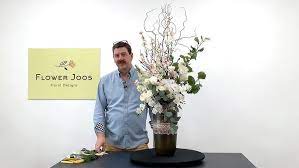 … add two or three thin strands of artificial bear grass or eucalyptus to contrast very soft flowers or to add height. How To Make A Tall Vase Of Faux Flowers Using Ikea Fake Flowers Youtube