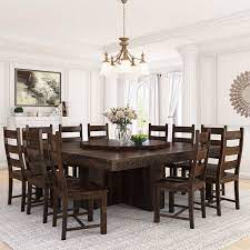 Maybe you would like to learn more about one of these? Modern Pioneer Solid Wood Lazy Susan Pedestal Dining Table Chair Set Large Square Dining Table Modern Square Dining Table Large Farmhouse Dining Table