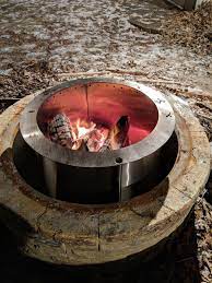 Amazon Com Double Flame Breeo Smokeless Fire Pit 19 Inch Portable Stainless Steel Wood Burning Campfire And Back Fire Pit Backyard Fire Fire Pit Backyard