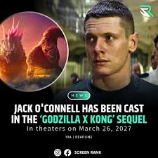 Let's welcome Jack O'Connell to the MonsterVerse! He joins the Godzilla X  Kong sequel cast. #godzilla #kong #Monsterverse