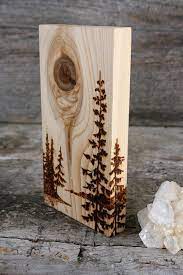 Werkzeug und baumaterial für profis und heimwerker. Distant Shores Wood Burned Art Block The Wood Grain And Knot In This Beautiful Piece Of Wood Inspir In 2021 Wood Burning Crafts Wood Burning Art Woodburning Projects