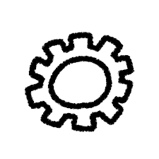 ギア（設定）のアイコン | ゆるくてかわいい無料イラスト・アイコン素材屋「ぴよたそ」