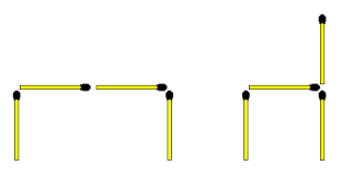 This is a dinner table version of my coffee table design. Matchstick Puzzles 335 The Coffee Table And The Chair