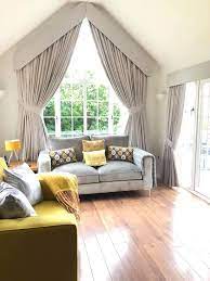 Apex windows italian strung curtains draped curtains gable end windows. Ideas For Dressing An Apex Window Tiebacks Hold The Curtains Back From The Apex Window To Maximise Th Living Room Windows Minimalist Curtains Stylish Bedroom