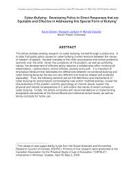 For example, a bully can post inappropriate content about your child's teacher or another classmate through your child's profile. Pdf Cyber Bullying Developing Policy To Direct Responses That Are Equitable And Effective In Addressing This Special Form Of Bullying1