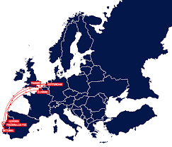 Map of france spain and portugal david rumsey historical map. Portugal Netherlands Spain France Uk Ireland Map Loop 2 01 Macandrews Door To Door Intra European Multimodal Transport Solutions