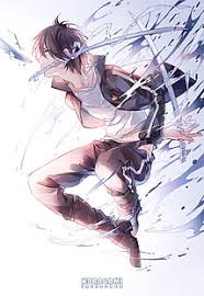 How can someone live life seeing through one eye?! Hd Wallpaper Anime Noragami Black Hair Blue Eyes Boy Katana Scarf Wallpaper Flare