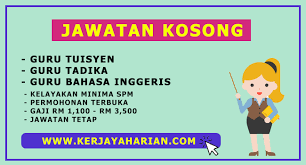 Suami pun terus tinggal kerja. Update Jawatan Kosong Guru Tadika Tuisyen Inggeris Ambilan Mac 2020 Kelayakan Minima Spm Jawatan Kosong Kerajaan Swasta Terkini Malaysia 2021 2022