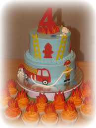 Birthday Cake On Fire Too Many Candles Pin Van Sheila Jeff Op My Creations Brandweerman