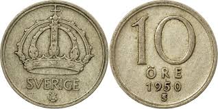 4th, 2010 at 2:32 am. Coin Sweden Gustaf V 10 Ore 1950 Silver Km 813 European Coins