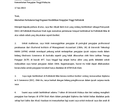 Surat Rasmi Permohonan Pertukaran Jawatan Selangor G