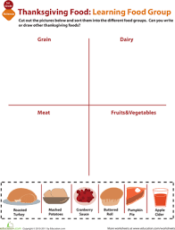 Food Groups For Kids Thanksgiving Worksheet Education Com Free, printable food coloring pages are fun, but they also help kids develop many important skills. food groups for kids thanksgiving