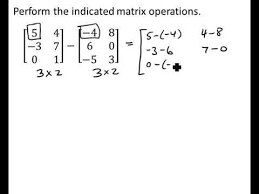 Find the values of xand y given the following equation: Subtract Matrices Youtube