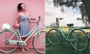 Romantic card with bike, flowers and lamp romantic card with bike, flowers. Kmart Australia Launches A Vintage Cruiser Bike With A Basket Just 149 Daily Mail Online