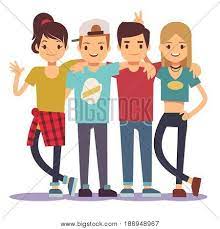 See more ideas about friend cartoon, best friends cartoon, drawings of friends. Smiling Young Hugging Vector Photo Free Trial Bigstock