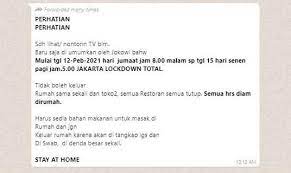 Lockdown di akhir pekan bisa menambah efektivitas psbb (pembatasan sosial berskala. Cek Fakta Tidak Benar Jakarta Terapkan Lockdown Pada 12 Hingga 15 Februari 2021 Merdeka Com