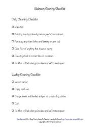 Bedroom Cleaning Checklist Help Kids Know Expectations For This Chore Clean Bedroom Bedroom Cleaning Checklist Bedroom Checklist