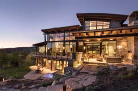 The entry level serves as the primary living space. Modern Mountain Mansion Homes Novocom Top