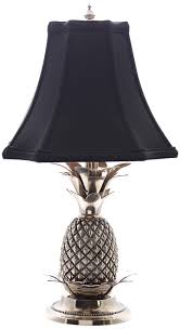 Tropical Pewter Black Shade Pineapple Table Lamp J8862 Lamps Plus Tropical Home Decor Pineapple Lamp Table Lamp